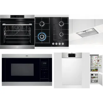 Set domácích spotřebičů AEG BPK742380M + AEG Mastery SpeedBurner HKB64420NB + AEG DGB3523S + AEG Mastery MSB2547D-M + AEG Mastery MaxiFlex FEE73517PM + AEG TSC6M181ES