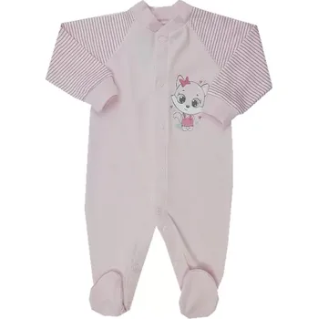 Kojenecký overall Overal na spaní bavlna růžová liška mašle
