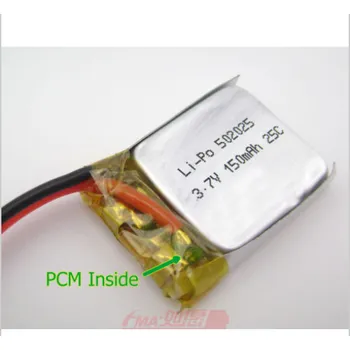 RC náhradní díl Li-po 502025 3.7V 150MAH baterie LiPo pro model MP3 Bluetooth Toy Model Plane UAV