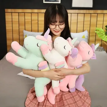 plyšák 60 CM VELKÝ PLYŠOVÝ POLŠTÁŘ - JEDNOROŽEC 01