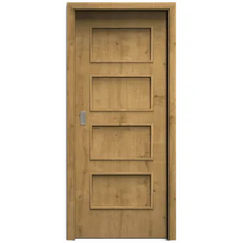 Interiérové dveře SAPELI SWING KOMFORT M19 - CPL LAMINÁT - POSUVNÉ DVEŘE VČ. ZÁRUBNĚ - Dub sukatý Průchozí šířka (cm): 90, Průchozí výška (cm): 210