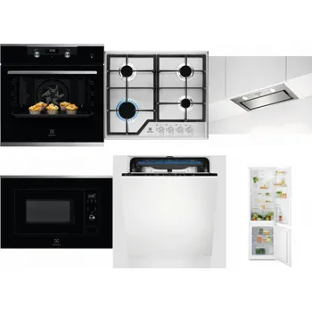 Set domácích spotřebičů ELECTROLUX KODEH70X + ELECTROLUX KGS6426SX + ELECTROLUX LFG716X + ELECTROLUX LMS2203EMX + ELECTROLUX EES48200L + ELECTROLUX LND5FE18S