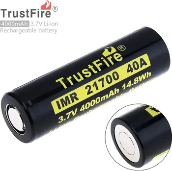 Článková baterie TrustFire 3.7V 40A 4000mAh 14.8W 21700 Li-ion nabíjecí baterie s ochranou PCB pro elektrický nástroj světlomet jízdní kolo