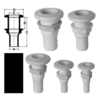 Člun OEM plastová průchodka Varianta 1457: A - 16 mm