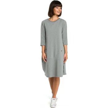 Dámské šaty Dámské šaty B083 Šedá - BEwear šedá M