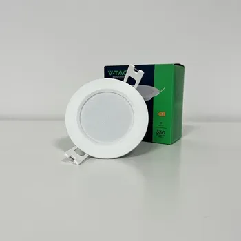 LED panel V-TAC Kulatý zápustný LED panel 3W Studená bílá 6000 - 6500K