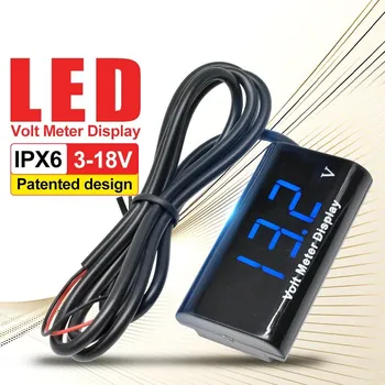 Vodotěsný 0,56" IPX6 digitální LED Voltmetr mini DC 3-18V pro Auto moto tester 5V 12V