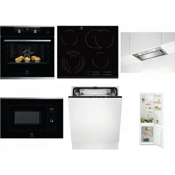 Set domácích spotřebičů ELECTROLUX KODEH70X + ELECTROLUX EHF6547FXK + ELECTROLUX LFG716X + ELECTROLUX LMS2203EMX + ELECTROLUX EEA27200L + ELECTROLUX LND5FE18S