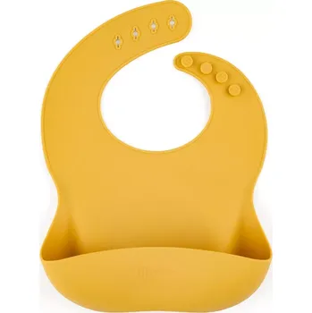 dětská jídelní sada PETITE&MARS Bryndák silikonový Take&Match Intense Ochre 6m+ (706819)