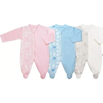 Kojenecký overall Bavlněný overal se zipem Zajíci Baby Service modrá velikost 56