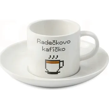 Gravírování Fotohrníček lungo s talířkem 90 ml s vlastním potiskem