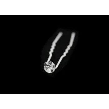 Kovová vlásenka s malým kamínkem