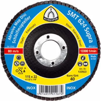 Brusný kotouč KLINGSPOR Lamelové kotoučové kolo o tloušťce 125 mm. 40 SMT 624 222107