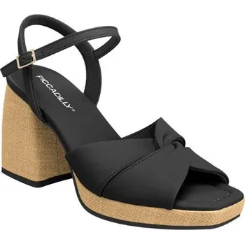 Dámské sandále Piccadilly 771002-5 Dámské sandály na podpatku černé 39