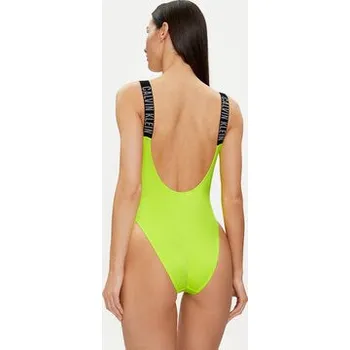 Dámské plavky Calvin Klein Swimwear Jednodílné plavky KW0KW02576 Zelená S
