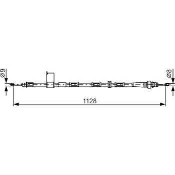 Brzdový systém Tažné lanko, parkovací brzda BOSCH 1 987 482 363