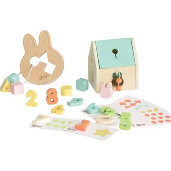 Hračka pro nejmenší Classic WORLD Dárkový set (edukativní box) pro děti 4v1 - 12-18 měsíců