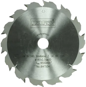 Pilový kotouč NAREX 160×2.2×20 14TR - Gladiator