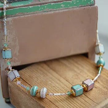 Náhrdelník Lampglas Náhrdelník Pastel Symphony s unikátními perlami Lampglas