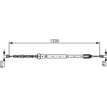 Lanko parkovací brzdy Tažné lanko, parkovací brzda BOSCH 1 987 477 783