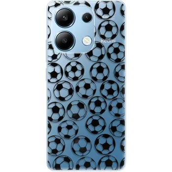 Pouzdro na mobilní telefon Odolné silikonové pouzdro iSaprio - Football pattern - black - Xiaomi Redmi Note 13