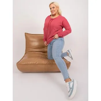 Dámská halenka Dámská halenka pro volný čas plus size Bava korálová