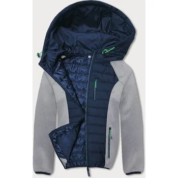 Sportovní bunda J.STYLE Modrá s kapucí a zipem, odstíny modré XL i392_22082-44