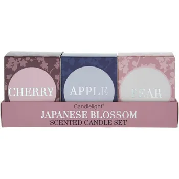 Osvěžovač vzduchu Candlelight Vonné votivní svíčky Japan v dárkové krabičce 3 ks
