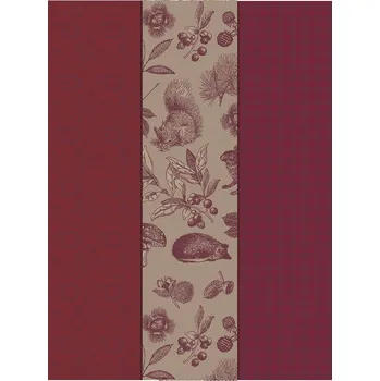 Utěrka LE JACQUARD FRANÇAIS Le Jacquard Francais DANS LES BOIS TRYPTIQUE Utěrka 80 x 60 cm Červená