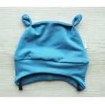 AMÁLKA Elastická čepička teplákovina, petrolejová Velikost: 62-68