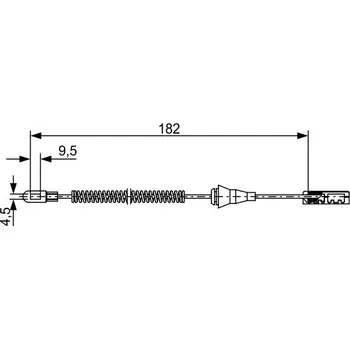 Lanko parkovací brzdy Tažné lanko, parkovací brzda BOSCH 1 987 482 449