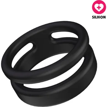 VšeNaSex.cz Silikonový erekční kroužek Dual Penis Ring