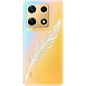 Pouzdro na mobilní telefon Odolné silikonové pouzdro iSaprio - Writing By Feather - white - Infinix Note 30 PRO