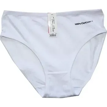 Dámské kalhoty Dámské kalhotky do pasu žebrované bílé 313A 598/145