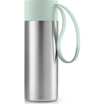 Termoska EVA SOLO Nerezový termohrnek to go 0,35 l s šalvějově zeleným řemínkem