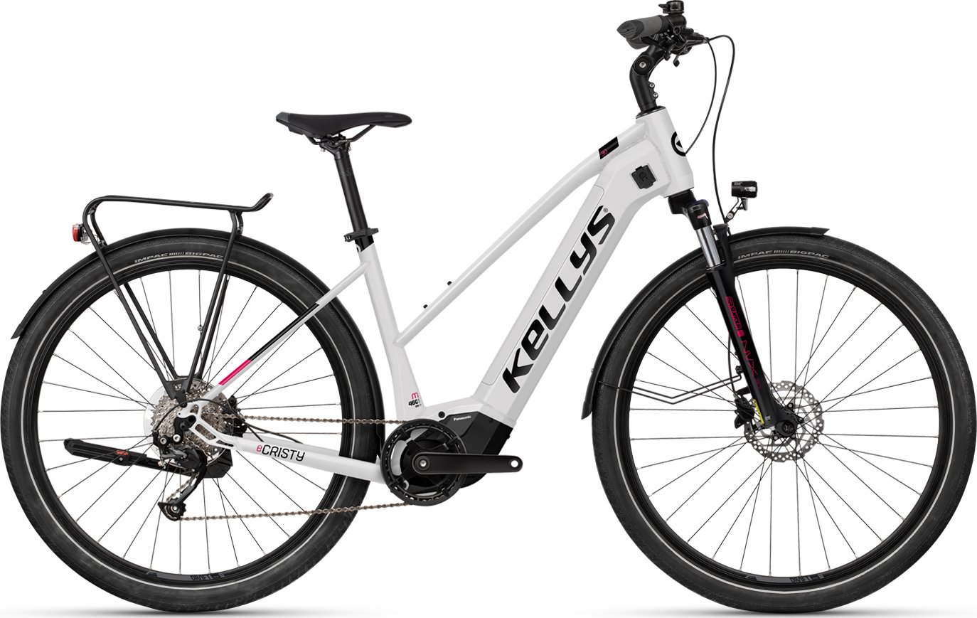 Dámské trekové elektrokolo KELLYS E-Cristy 30 White 28" 725Wh 2023 Podkarta: S