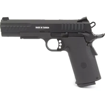 Airsoftová zbraň KJ Works Airsoftová pistole KP-08, kovový závěr, plyn blowback - černá