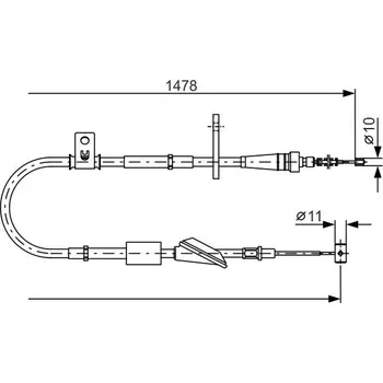 Lanko parkovací brzdy Lanovod parkovací brzdy BOSCH 1 987 482 096