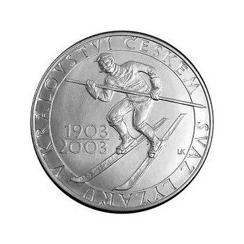 2003 - Pamětní stříbrná mince Svaz lyžařů, Proof