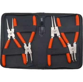 Kleště Kleště na pojistné kroužky ,,seger", zahnuté a přímé 150 mm, sada 4 kusy, Welzh (Welzh Werkzeug)