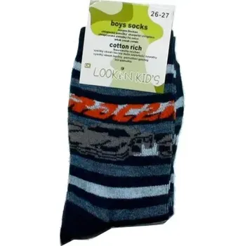 Dětské chlapecké ponožky klasické pro kluky 7880 auta