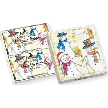Koupelová pěna Florinda Vánoční dárkové balení mýdel 100 g Muschio Bianco 2x100 g 2 ks