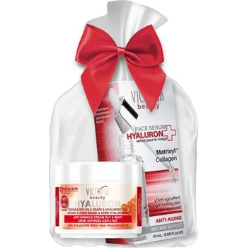 Pleťový krém Victoria Beauty Hyaluron Denní a noční krém s kaviárem+pleťové sérum s matrixylem, 2 ks