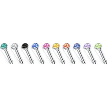 Piercing Přívěskynakrk.cz Ocelový piercing do nosu Tyrkysová