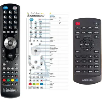 General MEDION MD 43180 - náhradní dálkový ovladač