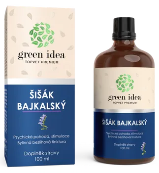 Přírodní produkt GREEN IDEA Šišák bajkalský bezlihová tinktura 100 ml