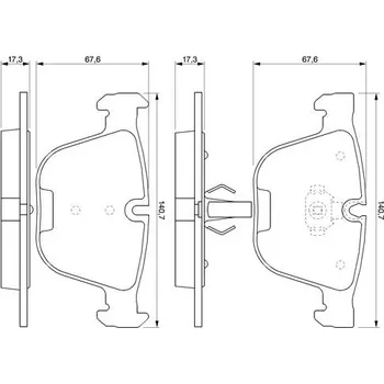 Brzdová destička Sada brzdových destiček, kotoučová brzda BOSCH 0 986 424 698