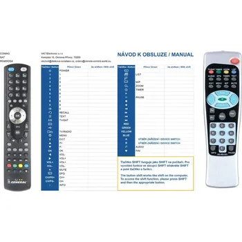 Dálkový ovladač General COMAG BOCA SILVERCREST SCHWAIGER HIRSCHMANN SMART RG405 DS1 - náhradní dálkový ovladač