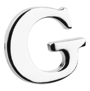 Brož Bubibubi Brož do klopy stříbrné písmeno G