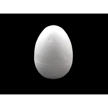 Velikonoční dekorace Vejce 4x5,5 cm polystyren 10 kusů - bílá